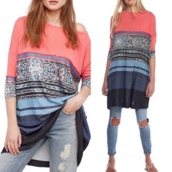 Free People Stepping Out Oversized Tunic size XS - Picture 1 of 4